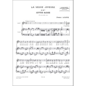 Veuve Joyeuse no. 9 bis Septuor-Marche : pour chant & piano